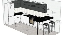 Дызайн кухні памер барнай стойкі