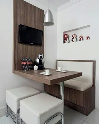 Small Kitchen Design With Sofa And Table
