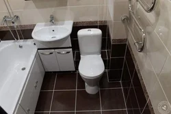 Inexpensive renovation of a bathroom combined with a toilet photo