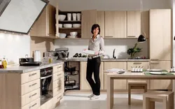 Kitchen furniture interior in people's home