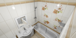 Bathroom design with plastic tiles photo