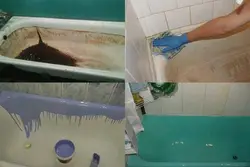 Акрылавая афарбоўка ванны фота