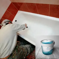 Acrylic bathtub painting photo