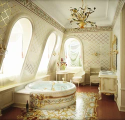 Дизайн ванны в стиле замка
