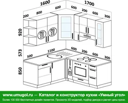 Кухні 170 На 170 Фота