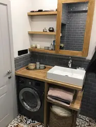 Тумба для стиральной машины в ванной фото