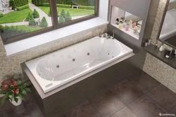Bathtub design with rim