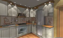 Kitchen 9 m with boiler design