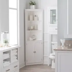 Bathroom design corner cabinet