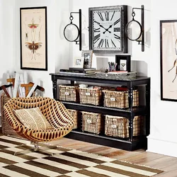 Basket in the hallway interior