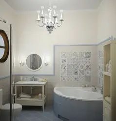 Жарты плиткамен ванна бөлмесінің дизайны