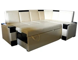 Угловой диван мягкий со спальным местом фото