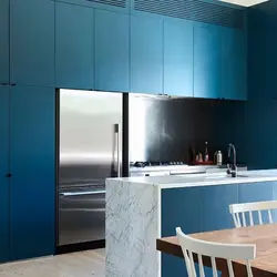 Aquamarine kitchen interior