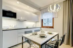 Photo of a stretch ceiling in a kitchen 12 square meters