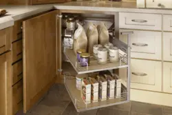 Drawers in the kitchen interior