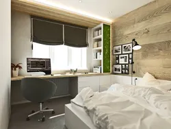 Bedroom office design 16 sq.m.