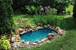 Bath in garden design