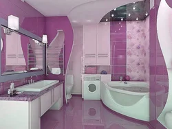 Дизайн угловой ванной комнаты с туалетом и стиральной машиной совмещенной