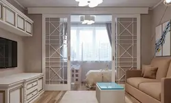 Дизайн комнаты с двумя окнами спальня гостиная