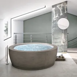 Bathroom interior round bath