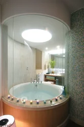 Bathroom interior round bath