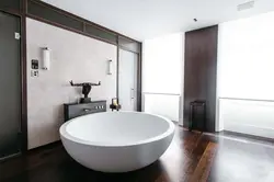 Bathroom interior round bath