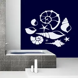 Bathroom stencil design