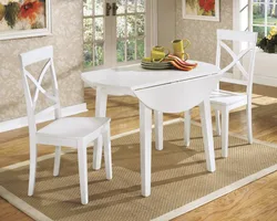 Обеденный стол на кухню фото белый