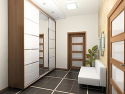 Wardrobe in a narrow hallway modern design photo