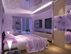 Спальная комната с цветами дизайн фото