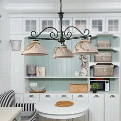 Chandelier in Provence style for the kitchen photo