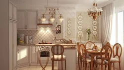 Chandelier in Provence style for the kitchen photo