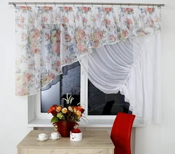 Tulle curtains for the kitchen modern design