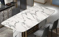 Marble table for kitchen photo