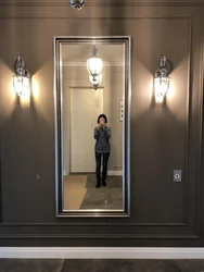 2 mirrors in the hallway photo