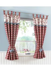 Country style kitchen curtains photo