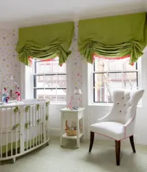 Интерьер детской спальни шторы
