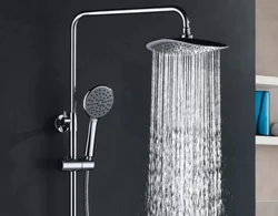 Tropical shower for bathroom with mixer photo