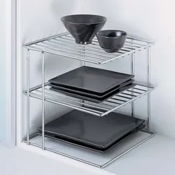 Kitchen shelves for countertops photo
