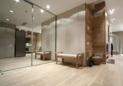 Large Mirror In The Hallway On The Entire Wall Design