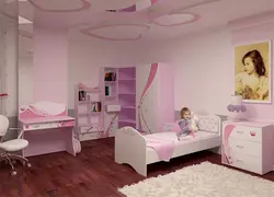 Дызайн спальні для дзяўчынкі 7 гадоў