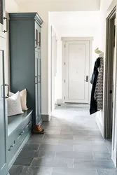 Hallway design with gray floor