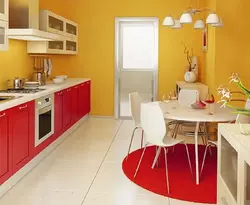 Теплые цвета в интерьере кухни