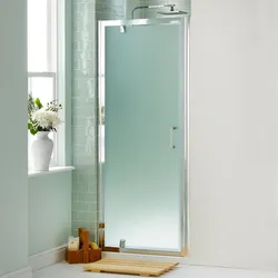 Glass door for bathroom photo