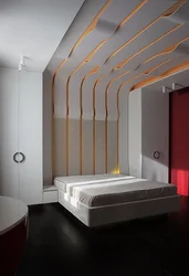 Interior bedroom walls with lighting