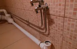 Photo of plastic bathroom pipes