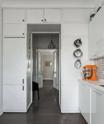 Hallway Design With Refrigerator In Apartment