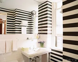 Striped Bathroom Interior