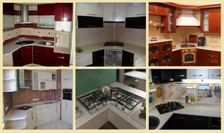 Kitchen design with corner hob