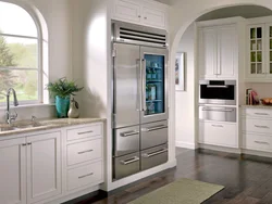 Refrigerator in classic kitchen design